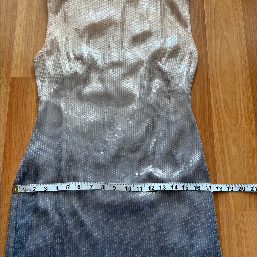 Anthropologie NWT Ombre Sequin Mock Neck Slim Midi Dress Size 2 - Picture 6 of 15